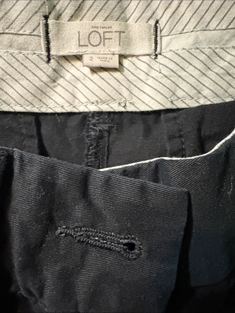 LOFT Black Tailored Bermuda Shorts - Picture 2 of 4